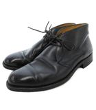 バーバリー BURBERRY チャッカブーツ 革靴 レザー レースアップ 25cm 黒 ブラック /AE ■GY18