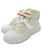 プラダスポーツ PRADA SPORT ポラリウス スニーカー シューズ ハイカット ロゴ 6 白 ホワイト 4T3535 /AE ■GY18