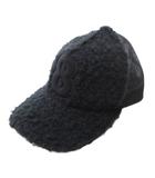 キャップ 野球帽 帽子 メッシュ ボア切替 ロゴ 刺繍 黒 ブラック /AE ■GY18