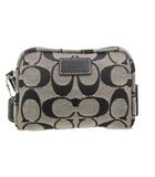 コーチ COACH シグネチャー ミニポーチ キャンバス ロゴ 黒 ブラック /GV ■GY11