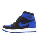 ナイキ NIKE タグ付き AIR JORDAN 1 RETRO HIGH OG スニーカー 27cm シューズ ハイカット ロゴ スエード 黒 ブラック 青 ブルー DZ5485-042 /AE