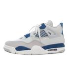 ナイキ NIKE タグ付き Air Jordan 4 Retro スニーカー 27.5cm シューズ ローカット ロゴ グレー 青 ブルー FV5029-141 /AE