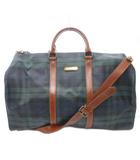 ポロ ラルフローレン POLO RALPH LAUREN ボストンバッグ ショルダー 2WAY ブラックウォッチ チェック柄 紺 ネイビー 緑 グリーン /AE ■GY18