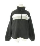 リーボック Reebok ジャケット ウィンドブレーカー スタンドカラー ジップアップ 配色 ロゴ スポーツ L 黒 ブラック /AO4 ■GY18