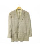 バーバリーズ Burberrys テーラードジャケット シングル 背抜き ウール チェック 大きいサイズ X3 グレー /CK7 ■GY18