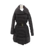 タトラス TATRAS AGOGNA アゴーニャ ダウンコート ナイロン ショールカラー ベルト付き ロング丈 2 黒 ブラック LTA19A4697 /UO ■GY18