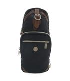 オロビアンコ OROBIANCO ボディバッグ ショルダーバッグ ナイロン レザー ロゴ 紺 ネイビー 茶色 ブラウン /XZ ■GY18