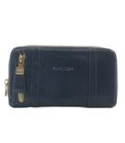 シーバイクロエ SEE BY CHLOE 長財布 レザー ラウンドファスナー ロゴ 紺 ネイビー /XZ ■GY11