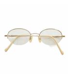 エムシーエム MCM 眼鏡 メガネ 度あり チタン メタルフレーム ハーフリム ロゴ ゴールド色 /XZ ■GY11