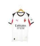 プーマ PUMA 2025-26 ACミラン アウェイ レプリカ 半袖 ユニフォーム メッシュ 切替 ロゴ ラバー プリント サッカー S 白 ホワイト 779971-02 /MN8 ■GY11