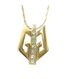 ジバンシィ GIVENCHY ネックレス アクセサリー ロゴ ラインストーン ゴールドカラー 金色 ■GY11 /MQ