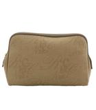 ニナリッチ NINA RICCI クラッチバッグ セカンドバッグ PVC レザー ロゴ 総柄 ベージュ /XZ ■GY11