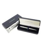 バーバリー BURBERRY ステーショナリー 文房具 筆記具 ボールペン ツイスト式 ノバチェック ロゴ刻印 筆記確認済 シルバーカラー /CK27 ■GY18