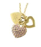 コーチ COACH ネックレス アクセサリー ハートモチーフ ラインストーン ロゴ ゴールド色 ■GY11 /MQ