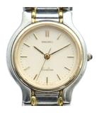 セイコー SEIKO ジャンク品 1221-0190 エクセリーヌ EXCELINE 腕時計 ウォッチ クォーツ ロゴ シルバー色 ゴールド色 ■GY18 /MQ