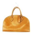 カルバンクライン CALVIN KLEIN ボストンバッグ ハンドバッグ レザー チャームタグ 型押しロゴ 茶 ブラウン /MN10 ■GY11