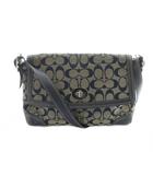 コーチ COACH 19778E トート ショルダーバッグ 2WAY ロゴ キャンバス レザー シグネチャー 紺 ネイビー グレー ■GY11 /MQ