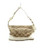 コーチ COACH 40024 ハンドバッグ キャンバス レザー シグネチャー ロゴ 茶 ブラウン ■GY18 /MQ