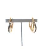 スワロフスキー SWAROVSKI イヤリング アクセサリー 両耳用 ラインストーン ロゴ ゴールド色 ■GY11 /MQ