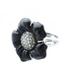 スワロフスキー SWAROVSKI melissa 指輪 リング アクセサリー ラインストーン フラワーモチーフ ロゴ 11号 シルバー色 ■GY11 /MQ