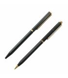 ジバンシィ GIVENCHY ボールペン シャープペンシル シャーペン 2本セット 文房具 筆記用具 ロゴ 黒 ブラック ゴールド色 /XZ ■GY18