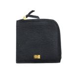エステーデュポン S.T.DUPONT 小銭入れ コインケース レザー ロゴ 黒 ブラック ■GY18 /MQ