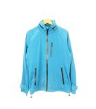 バーバリーブラックレーベル BURBERRY BLACK LABEL ウィンドブレーカー ナイロンジャケット ジップアップ スタンドカラー フード収納 L 青 ブルー /AH18 ■GY18