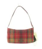 ローレンラルフローレン LAUREN RALPH LAUREN ハンドバッグ ワンショルダー ミニ ファブリック ロゴ刺繍 チェック 赤 レッド /CK23 ■GY18