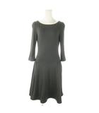 デイジーリンフォクシー DAISY LIN For FOXEY ひざ丈ワンピース 七分袖 ストレッチ 切替 ライン 38 S グレー /AO21 ■GY11
