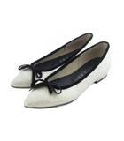 ルタロン Le Talon パンプス ポインテッドトゥ リボン グリッター 21cm シルバー色 ■GY18 /MQ