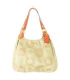 コーチ COACH ハンドバッグ キャンバス ジャカード レザー 革 オプアート ロゴ ピンク ベージュ F21920 /CK21 ■GY18