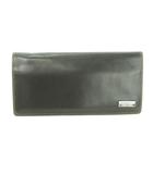 バーバリーブラックレーベル BURBERRY BLACK LABEL 長財布 ロングウォレット 二つ折り 小銭入れあり レザー 革 ステッチ ロゴ 茶 ブラウン /AO14 ■GY18