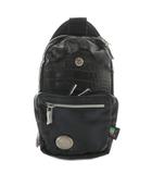 オロビアンコ OROBIANCO ボディバッグ ウエストバッグ レザー ロゴ シルバー金具 黒 ブラック /XZ ■GY18