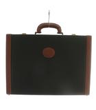 ア・テストーニ a.testoni アタッシュケース ビジネスバッグ ブリーフケース トランク レザー ダイヤル式 ロゴ 黒 ブラック 茶色 ブラウン /XZ ■GY18