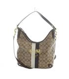 コーチ COACH 13193 ハンドバッグ ショルダー 2WAY ロゴ  PVC レザー シグネチャー 茶 ブラウン ■GY18 /MQ