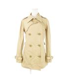 バーバリーブルーレーベル BURBERRY BLUE LABEL トレンチコート ミドル丈 コットン 共布ベルト 38 M ベージュ /AH12 ■GY11