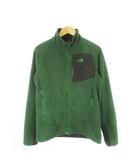 ザノースフェイス THE NORTH FACE フリースジャケット スタンドカラー ジップアップ 裏ファー 切替 ロゴ アウトドア S 緑 グリーン /AO9 ■GY18