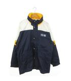  サントリー ボス コーヒー SUNTORY BOSS 当選品 レインジャケット スタンドカラー ジップアップ フード収納 切替 ラバー 紺 ネイビー /MN14 ■GY18