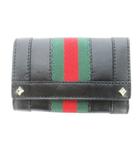 グッチ GUCCI キーケース レザー 革 シェリーライン スタッズ 6連 黒 ブラック /CK26 ■GY18