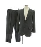 バーバリーズ Burberrys スーツ セットアップ 上下 テーラードジャケット シングル 2B 背抜き 肩パッド サイドベンツ パンツ スラックス ウール ストライプ 92-80-170 A5 M グレー /XZ ■GY17