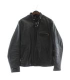 ショット SCHOTT 1-800-54-ARROW ライダースジャケット 革ジャン アウター 牛革 レザー シングル ボアライナー付き ジップアップ 40 L 黒 ブラック /XZ ■GY18