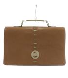 ジャンポールゴルチエ Jean Paul GAULTIER ビジネスバッグ ブリーフケース ショルダー 2WAY レザー ロゴ シルバー金具 茶色 ブラウン /XZ ■GY18