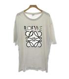 ロエベ LOEWE アナグラム グリッチ Tシャツ 半袖 クルーネック L アイボリー 白 H526Y22J61 /PP ■GY18
