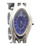 イヴサンローラン YVES SAINT LAURENT 5421-H08151 腕時計 ウォッチ クォーツ 青文字盤 ロゴ シルバー色 ■GY18 /MQ