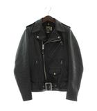 ショット SCHOTT USA製 613UST ONESTAR TALL ワンスター トール ライダースジャケット ダブル 革ジャン 牛革 レザー 中綿 ジップアップ 34 XS 黒 ブラック /XZ ■GY18