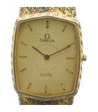 オメガ OMEGA ジャンク品 Cal.1377 De Ville デビル 腕時計 ウォッチ クォーツ トノー型 スクエア ロゴ ゴールド色 ■GY18 /MQ