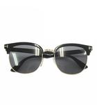 眼鏡 サングラス セルフレーム ハーフリム カラーレンズ ロゴ 56□20-145 黒 ブラック ゴールド色 TF544-K /XZ ■GY18