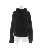 ルイヴィトン LOUIS VUITTON LVロゴ パーカー ブルゾン カシミヤ混 長袖 切り替え ジップアップ ロゴ S 黒 ブラック /XZ ■GY18