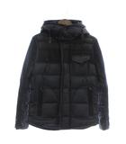 モンクレール MONCLER RYAN ダウンジャケット アウター ナイロン 羊毛 ウール 切り替え フード ジップアップ ロゴ 0 S 紺 ネイビー A20914139285 53227 /XZ ■GY18
