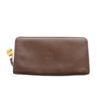 ロエベ LOEWE クラッチバッグ セカンドバッグ レザー ロゴ 茶 ブラウン ■GY11 /MQ